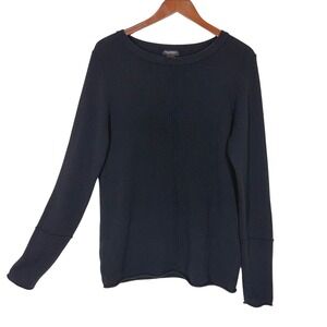 Philosophy Dane Lewis Womens Sweater XL Black Cashmere Crew Neck Long Sleeve